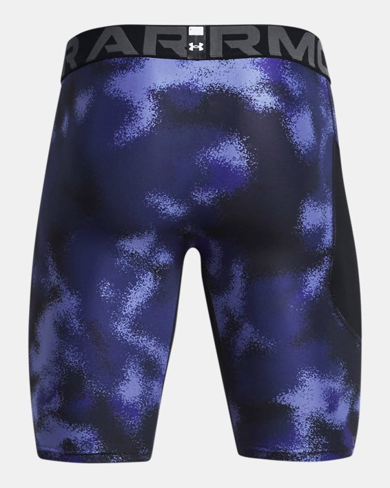 Men's HeatGear® Printed Long Shorts, Purple, pdpMainDesktop image number 5